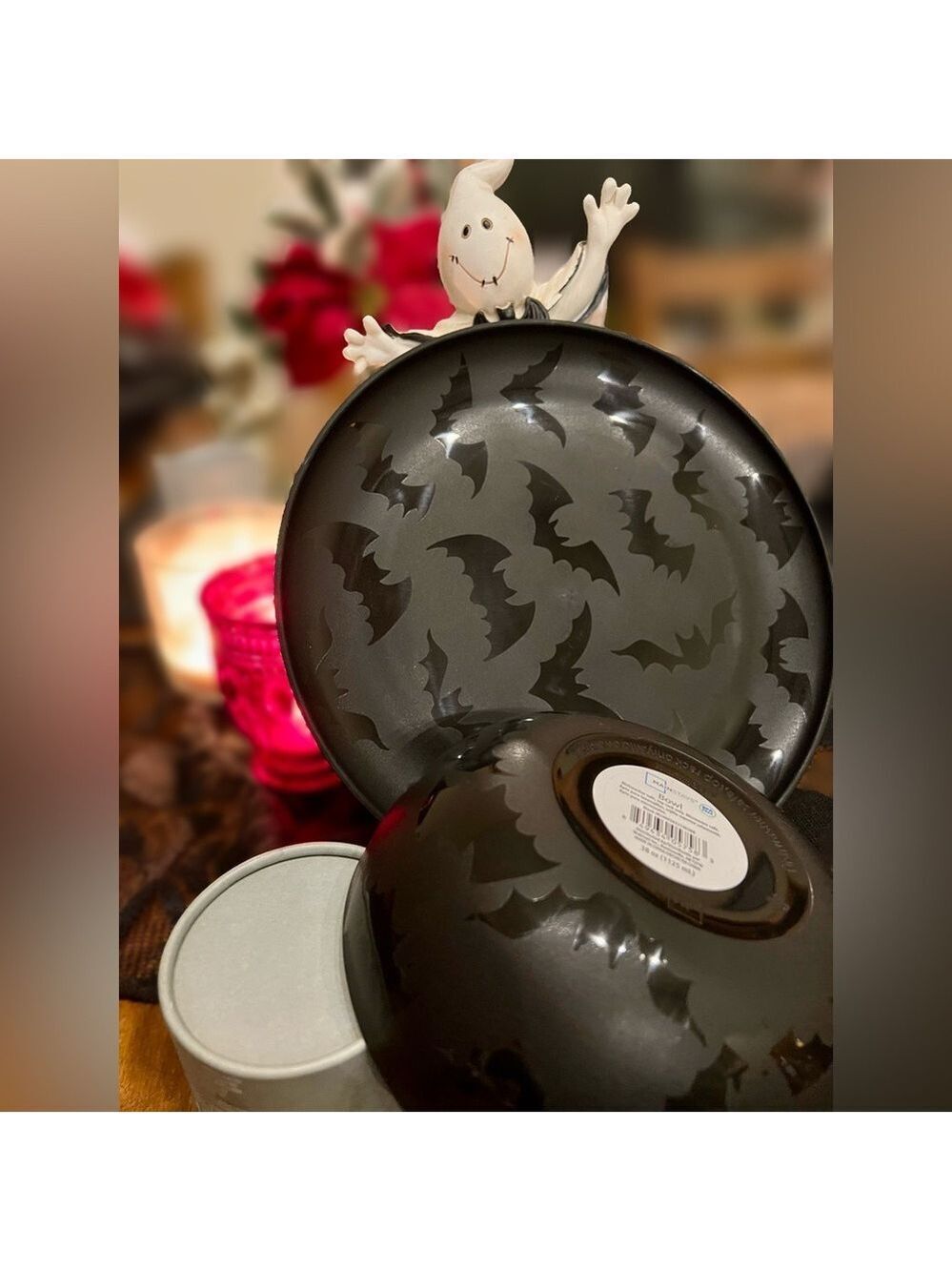 Mainstays Black Bat Dinnerware 3 Piece Set - Picture 2 of 16